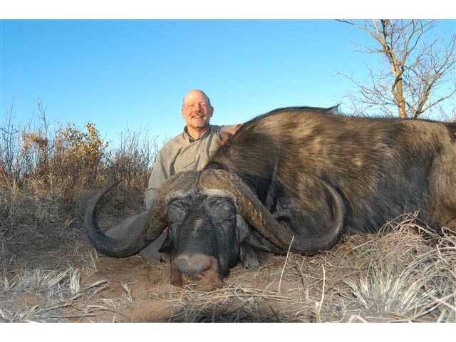 Mr Dwight Van Brunt And Cape Buffalo Which Is A New National Record For Namibia Taken With Woodleigh 510 570gr Weldcore Soft Nose Bullet